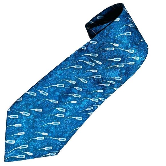 Absolut Vodka Blue Silk Tie New - Picture 1 of 6